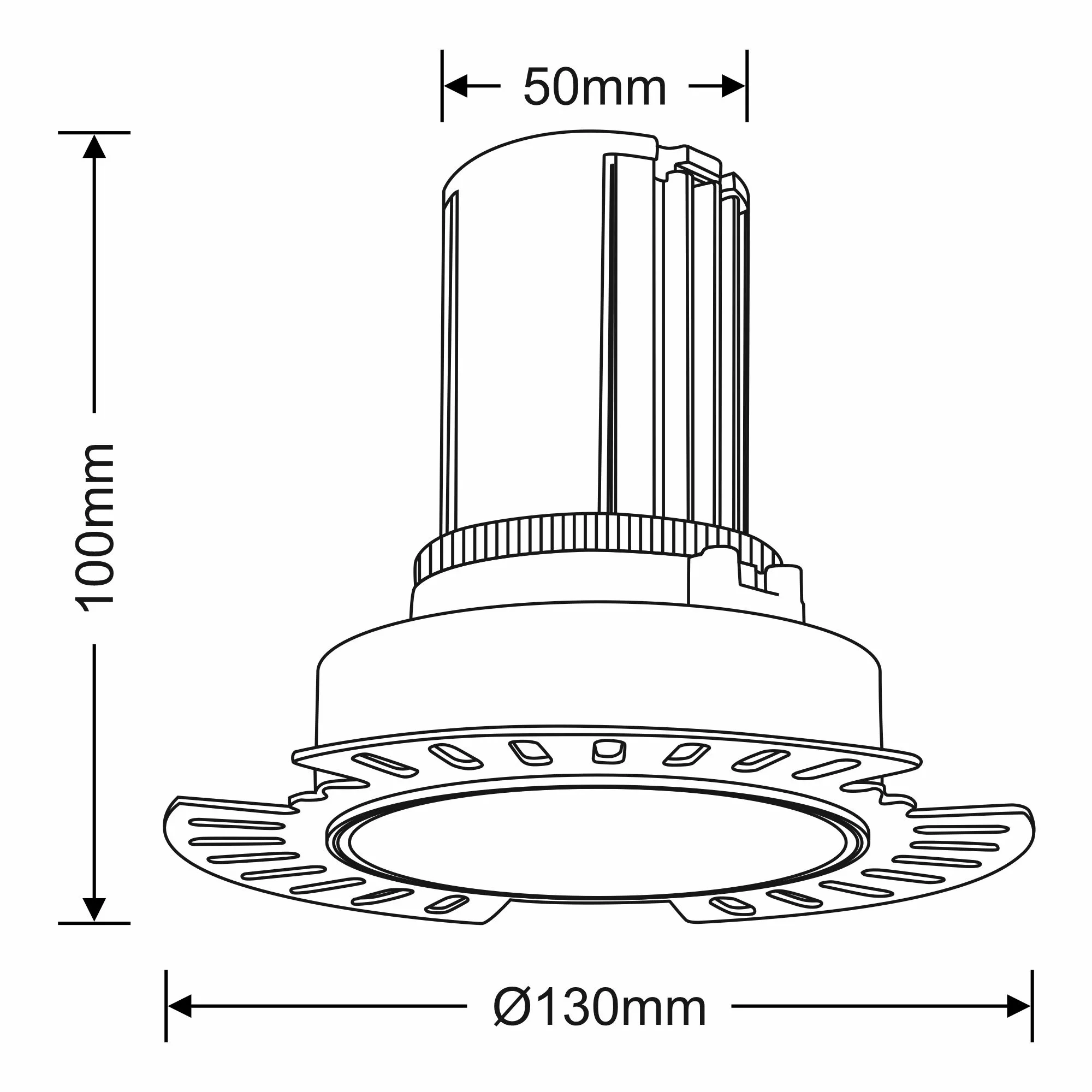 Basy 12 Tridonic Powered 12W 2700K 1200lm 36° CRI>90 LED Engine Silver Fixed Recessed Spotlight, IP20 DM201825  Dlux Basy 12
